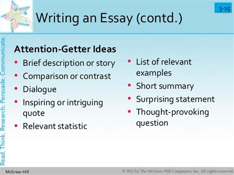 I am still learning the trade, and the. Attention Getters For Essays About Yourself - Tips for Writing an Exceptional Graduate School ...