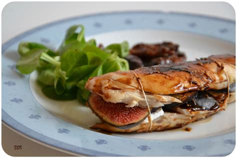 Blanc de poulet miel figues chèvre et balsamique