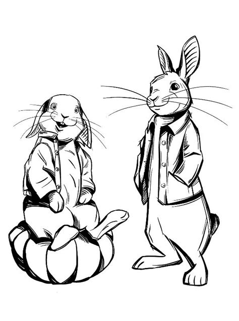 They're perfect for kids of all ages to color in. Kids-n-fun.com | 13 coloring pages of Peter Rabbit the movie