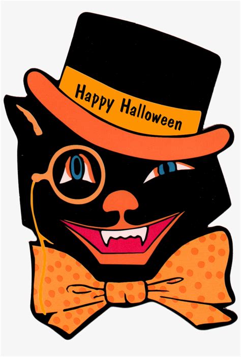 Free Vintage Halloween Black Cats Free Transparent Png Download