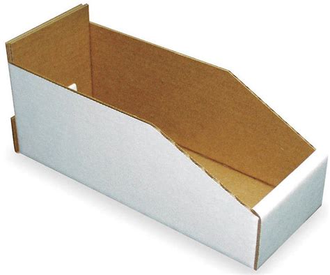 Corrugated Cardboard Shelf Bin Lb Test Rating X X White Imperial