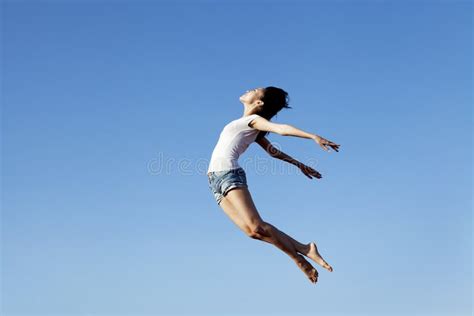 Woman Flying With Copy Space Stock Image Image Of Expression 745