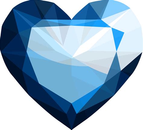 Download Sapphire Png Blue Diamond Heart Png Png Image With No
