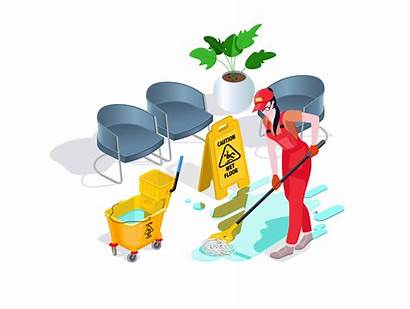 Cleaning Cleans Professional Office Vector Service Staff