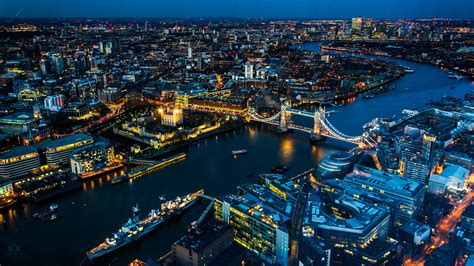London Skyline By Night 4k Wallpaper Desktop Background Flickr