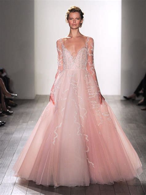 Shimmer And Shine In A Pink Sequin Adorned Wedding Dress Boasting