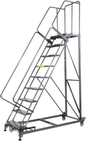 Ballymore Steel Rolling Ladder 9 Step Msc Industrial Supply Co