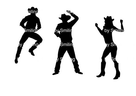 Western Dances Svg Line Dances Svg Cowboy Dance Svg Clipart Etsy