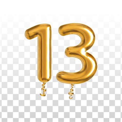 Gold Number 13 Balloon Stock Photos Pictures And Royalty Free Images