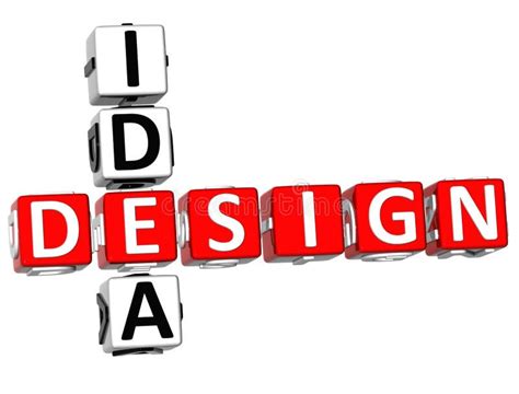 3d Crossword Design Logo On White Background Stock Illustration