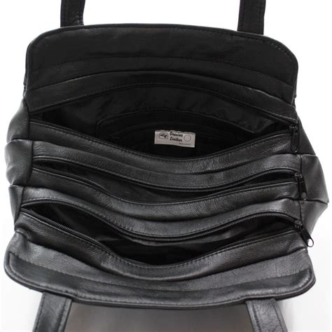 Leather Shoulder Bags With Compartments