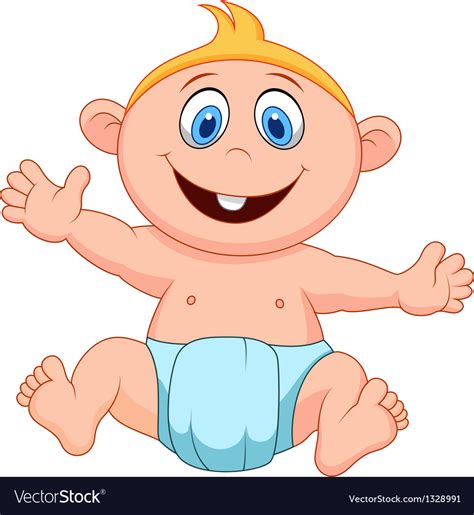 Baby Boy Cartoon Royalty Free Vector Image Vectorstock
