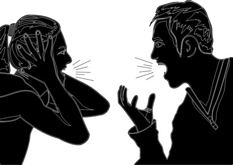 Couple Arguing By Mstlion Silhouette Openclipart