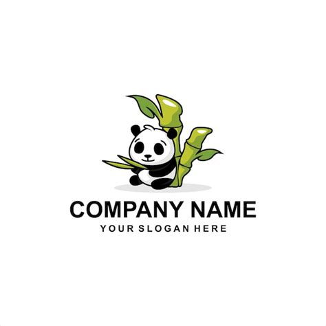 Premium Vector Bamboo Panda Logo Vector