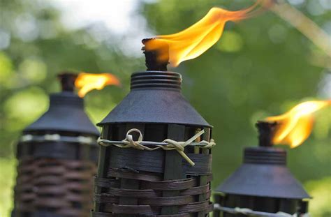 Tiki Torches Backyard Party