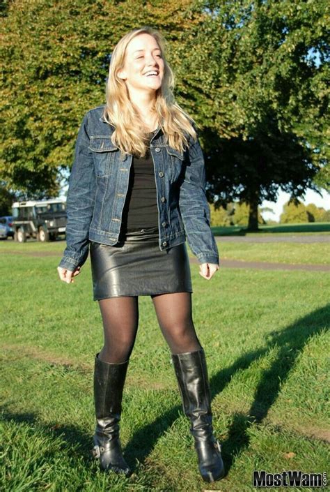 Lederlady Black Leather Skirts Leather Skirt And Boots Leather Outfit
