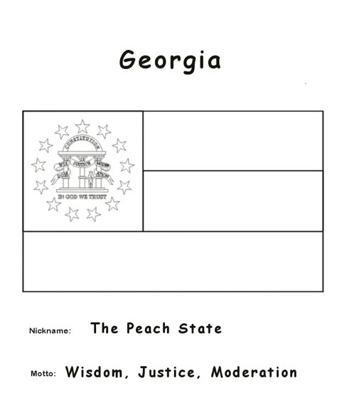 Georgia State Flag State Of Georgia Coloring Pages Artofit