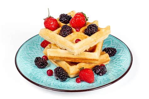 Download Breakfast Blackberry Strawberry Berry Food Waffle 4k Ultra Hd