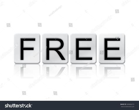 Word Free Written Tile Letters Isolated Stock Illustration 500606272