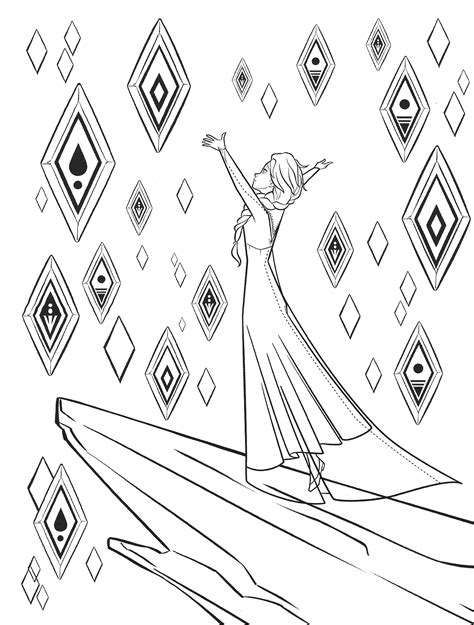 New Frozen 2 Coloring Pages With Elsa