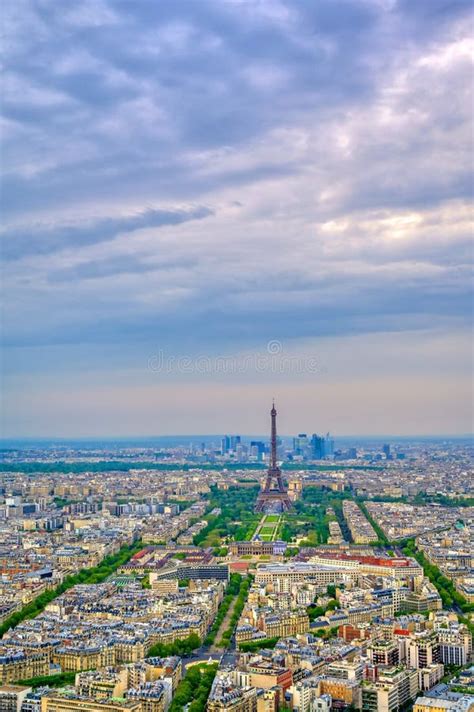 Aerial View Of The Eiffel Tower And Paris France Stock Photo Image