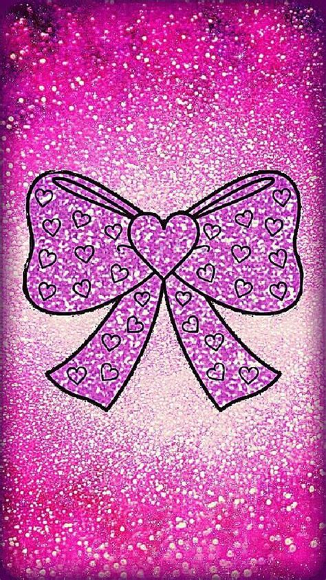 Pink Glitter Bow Bow Wallpaper Purple Wallpaper Heart Wallpaper