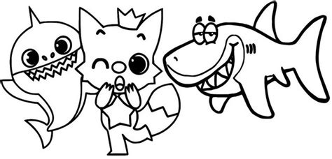 Cute Pinkfong Baby Shark Coloring Page