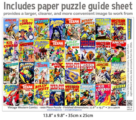 Take a sneak peak at at home with books jigsaw puzzle online at simon & schuster. Vintage Western Comic Book Covers 1000 Piece Jigsaw Puzzle ...