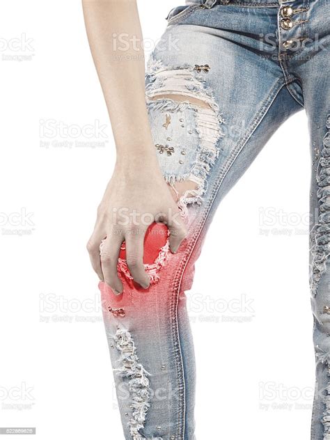 Pain In Woman Knee Stock Photo Download Image Now Acute Angle