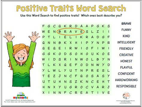 Positive Traits Word Search Gs