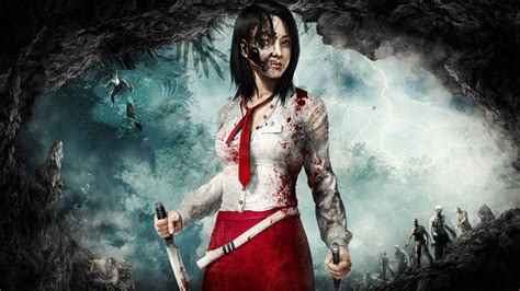 Dead Island Zombie Necktie Brunette Girl Cave Games Girls Dark Horror
