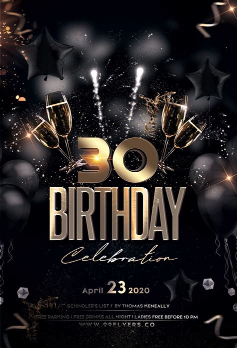 Luxury Birthday Party Free Psd Flyer Template Printable Templates