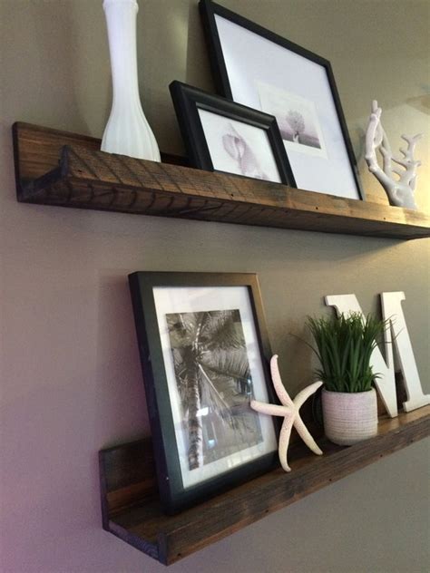 Shelf Rustic Wooden Picture Ledge Shelf Gallery Wall By Lovemade14