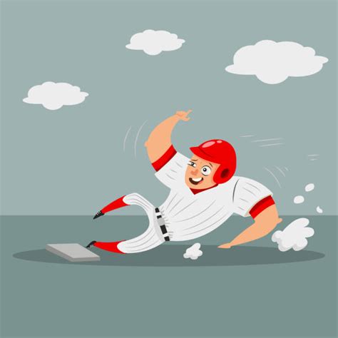 Baseball Player Sliding Backgrounds Illustrations Royalty Free Vector