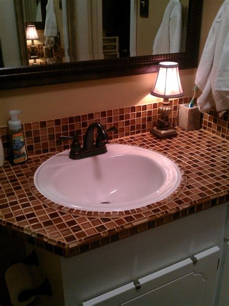 30 Tile Bathroom Countertop Ideas Decoomo