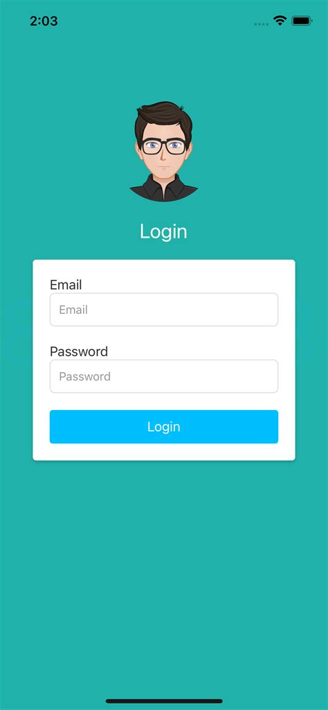 React Native Login Screen With Background And Logo Template