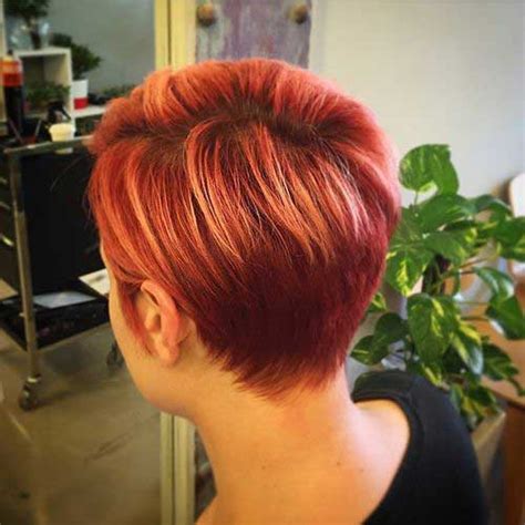 Red Brown Ombre Ed And Highlighted Pixie Cuts Styles 2d