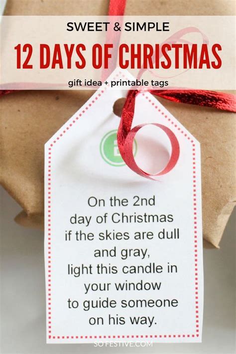 Easiest Ts For 12 Days Of Christmas And Printable Tags 12 Days Of