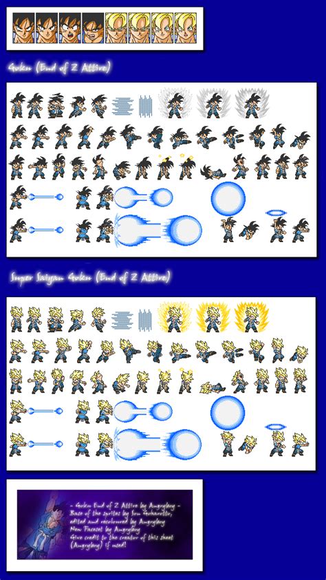 Son guko must take on piccolo, vegeta, trunks and frieza in a tournament to see who is the greatest dragon ball z fighter. Goku End Sprite Sheet by TheZKings on DeviantArt