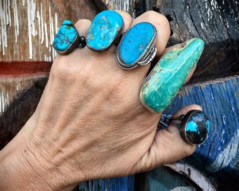 Simple Turquoise Ring For Women Or Men Size Sterling Silver Navajo Ring