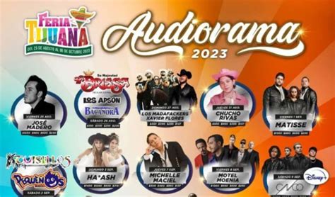Feria De Tijuana 2023 Cartelera Del Palenque Y Del Audiorama De Las