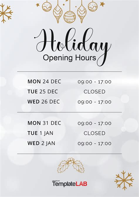 Christmas Holiday Hours Template Free 2022 Christmas 2022 Update