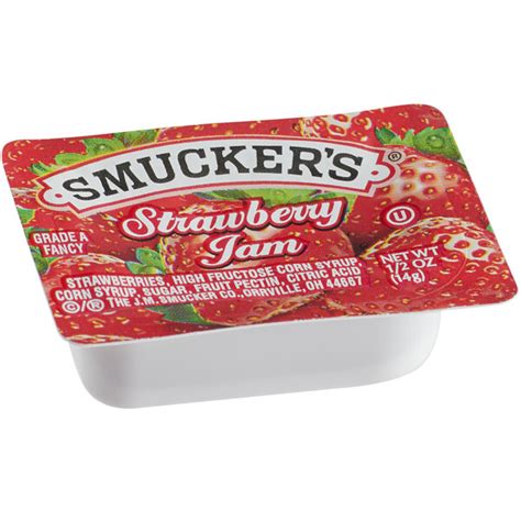 Smuckers Strawberry Jam 5 Oz Portion Cups 200case