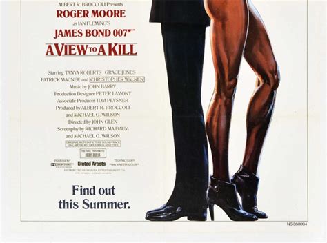 Original Vintage Movie Poster James Bond A View To A Kill 007 Roger