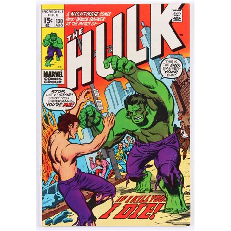 Vintage 1970 Incredible Hulk Issue 130 Marvel Comic Book Pristine