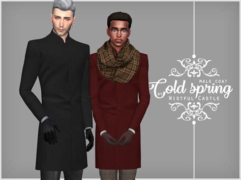 Cold Spring Male Coat Wistful Castle On Patreon Sims 4 Male