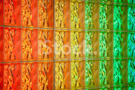 Abstract Colored Glass Block Windows Stock Photo Royalty Free
