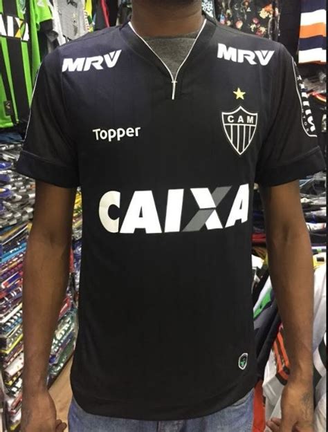 Camisa feita por sublimação total. Lançamento Terceira Camisa Atlético Mg All Black Galo 2018 ...