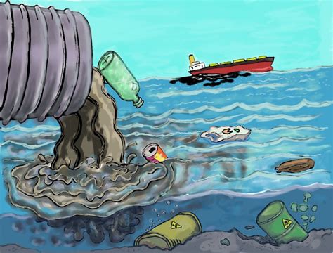 Air Pollution Cartoon Images Trash Art Water Pollution Water