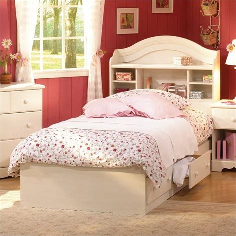 South Shore Summer Breeze Twin Bookcase Headboard And Storage Bed In